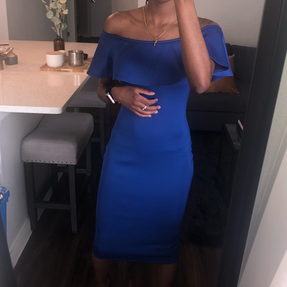 Royal Blue Ruffle Dress